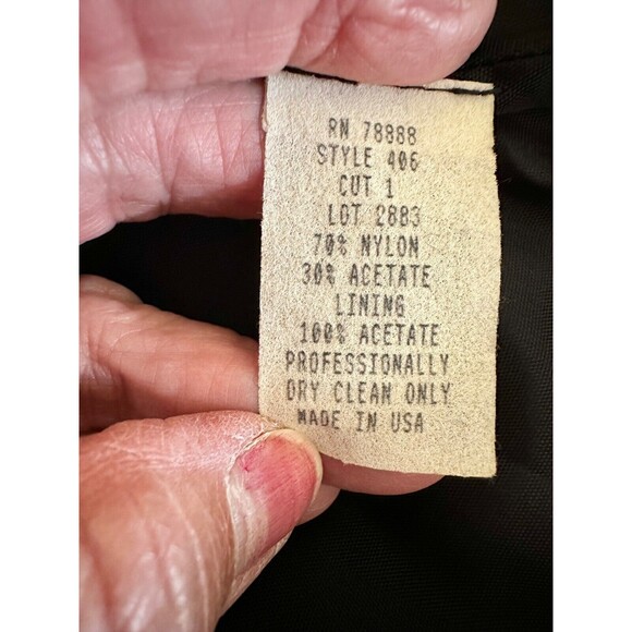 VTG Santa Fe Dark‎ Purple Velvet Sleeveless Dress Size 4 Scolloped Neckline - Picture 15 of 15